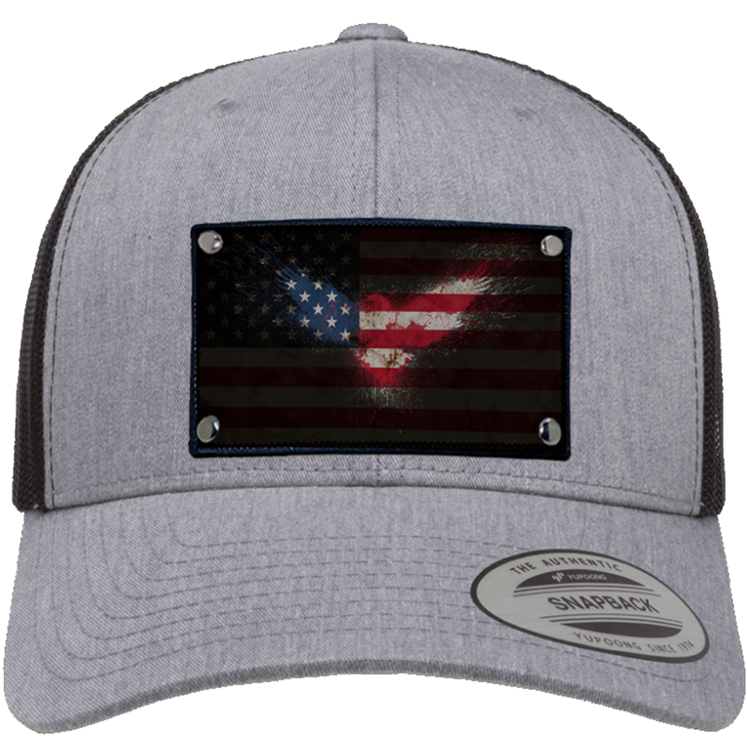 Curved Trucker American Flag Eagle Hat