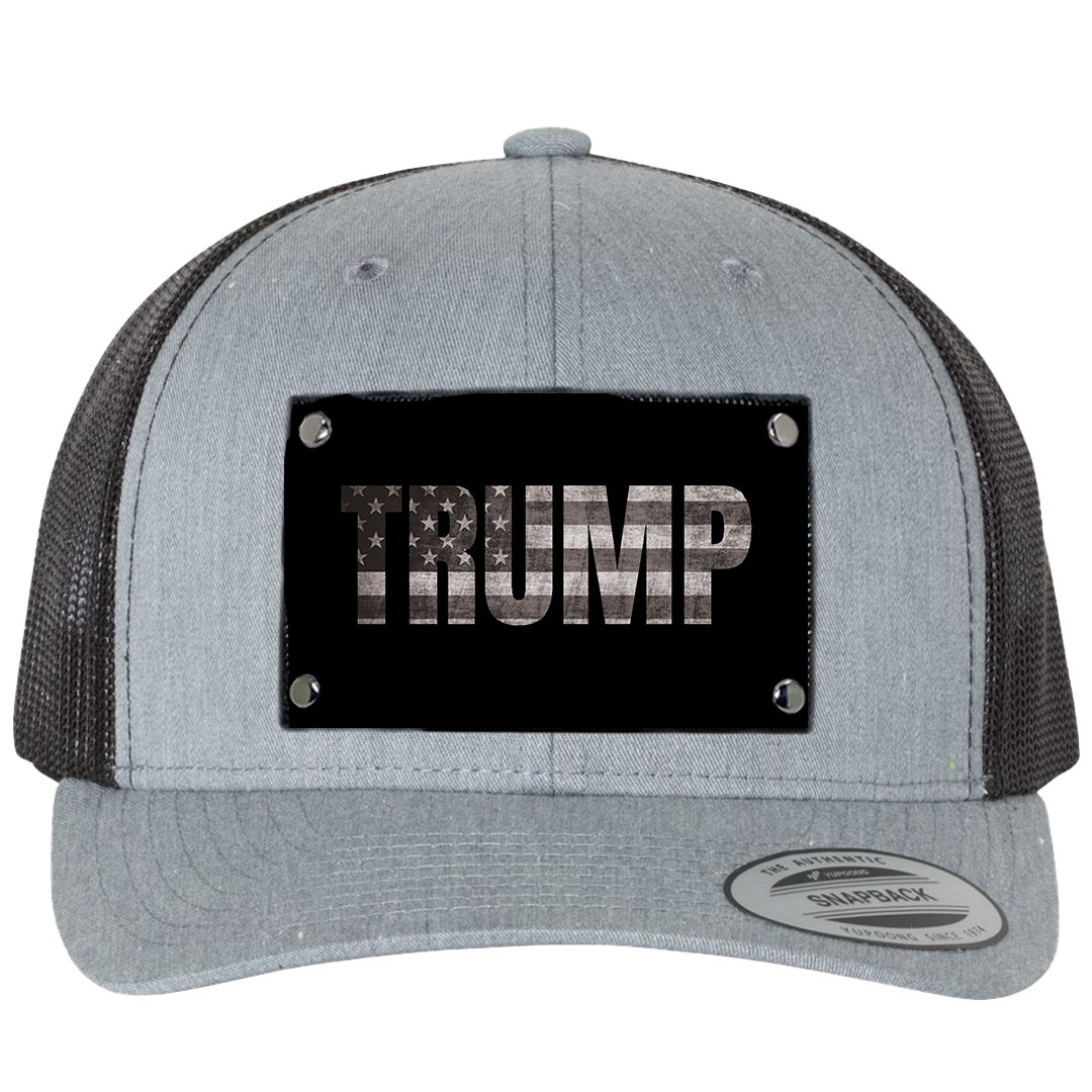 Curved Trucker Trump Inverted Gray Flag