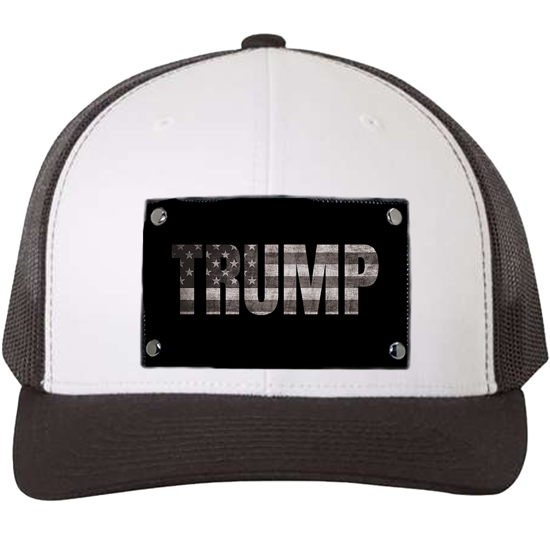 Curved Trucker Trump Inverted Gray Flag