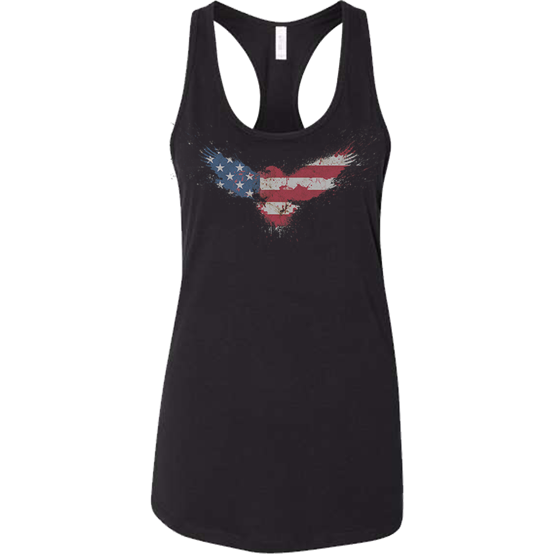 Women's Racerback Tank American Flag Eagle