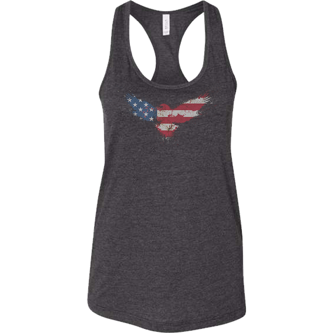 Women's Racerback Tank American Flag Eagle